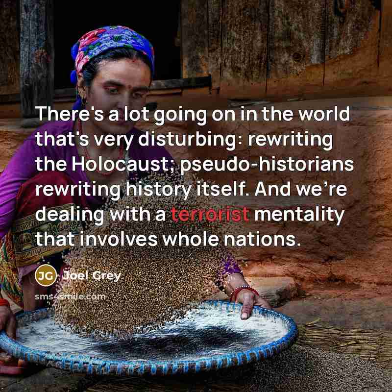 “There's a lot going on in the world that's very…” quote by Joel Grey