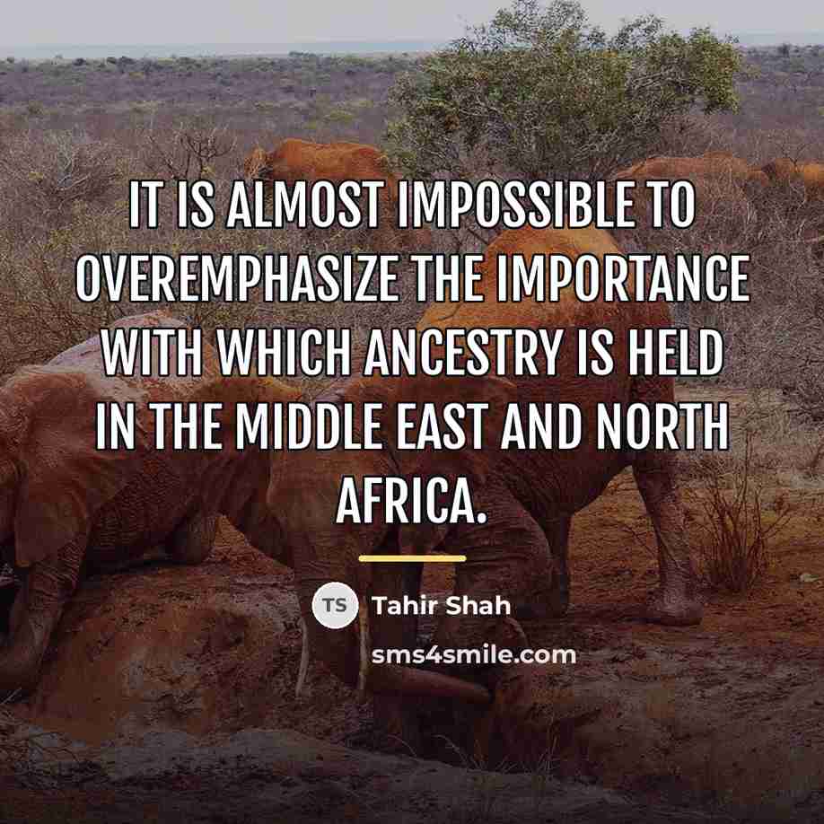 “It is almost impossible to overemphasize the importance with which…” quote by Tahir Shah