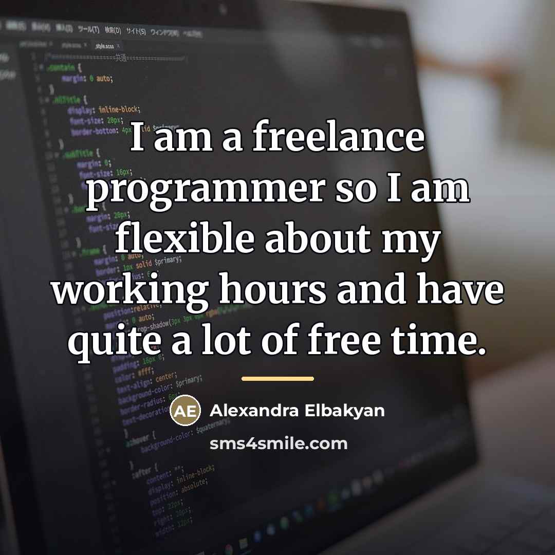 “I am a freelance programmer so I am flexible about…” quote by Alexandra Elbakyan