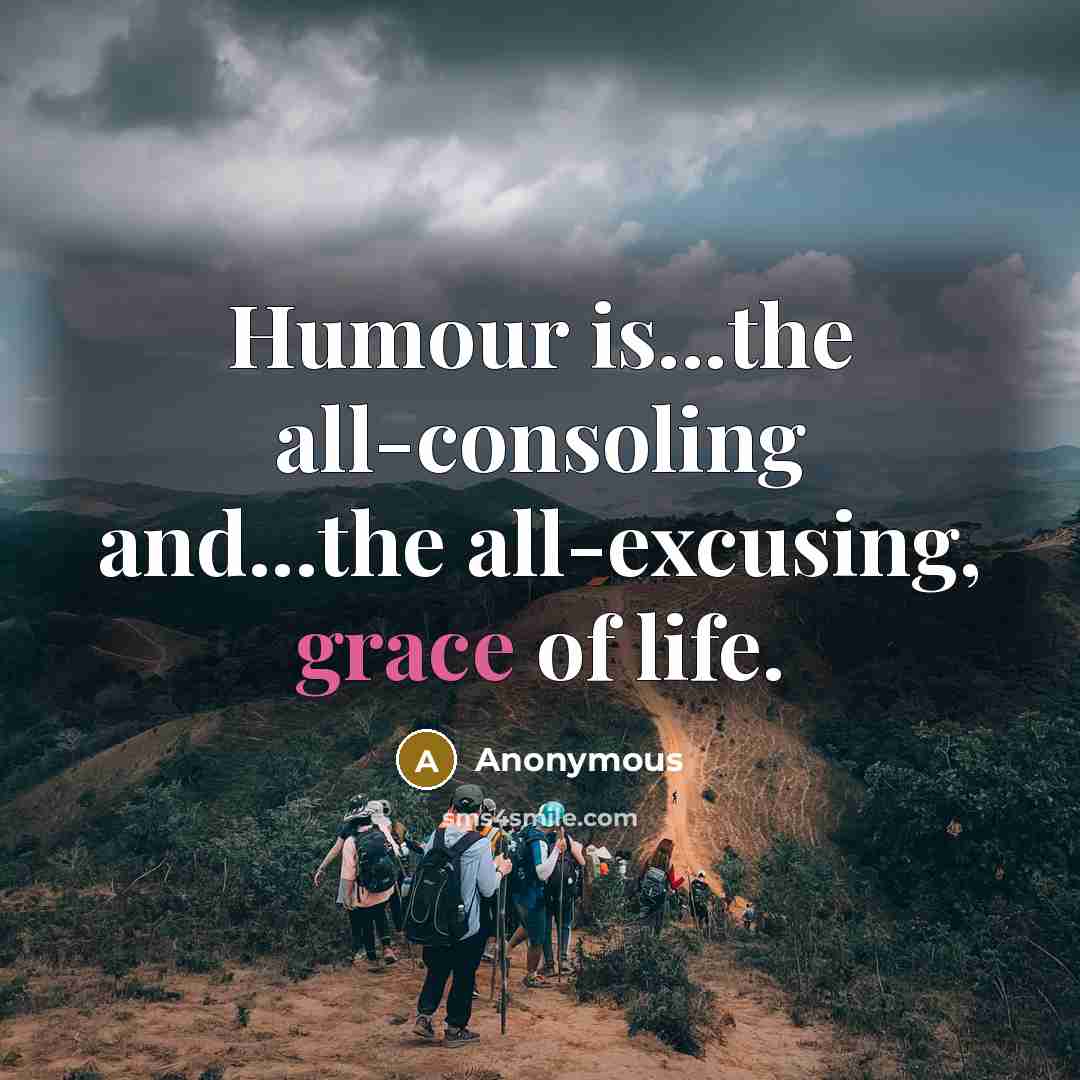 “Humour is...the all-consoling and...the all-excusing, grace of life.” quote by Anonymous
