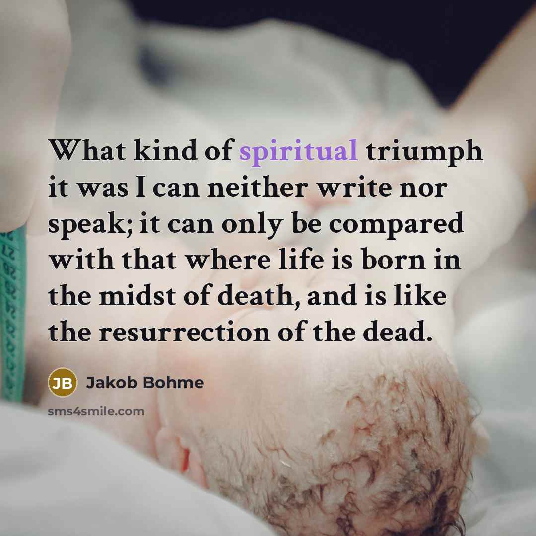 “What kind of spiritual triumph it was I can neither…” quote by Jakob Bohme