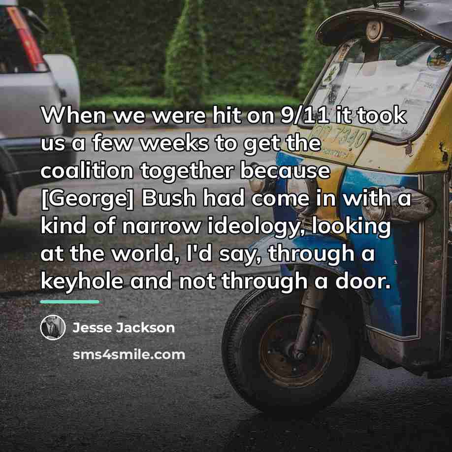 “When we were hit on 9/11 it took us a…” quote by Jesse Jackson