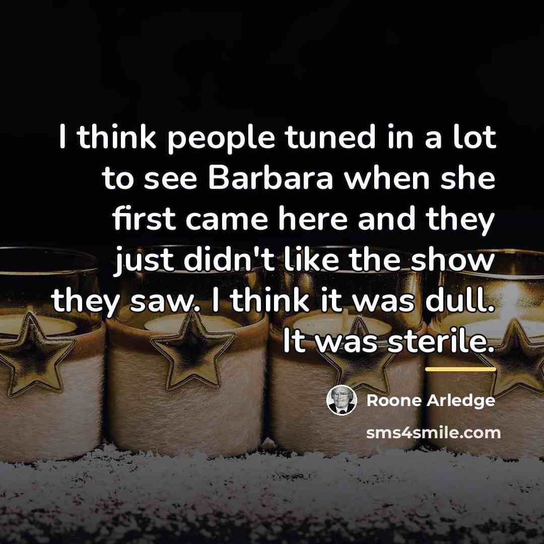 “I think people tuned in a lot to see Barbara…” quote by Roone Arledge