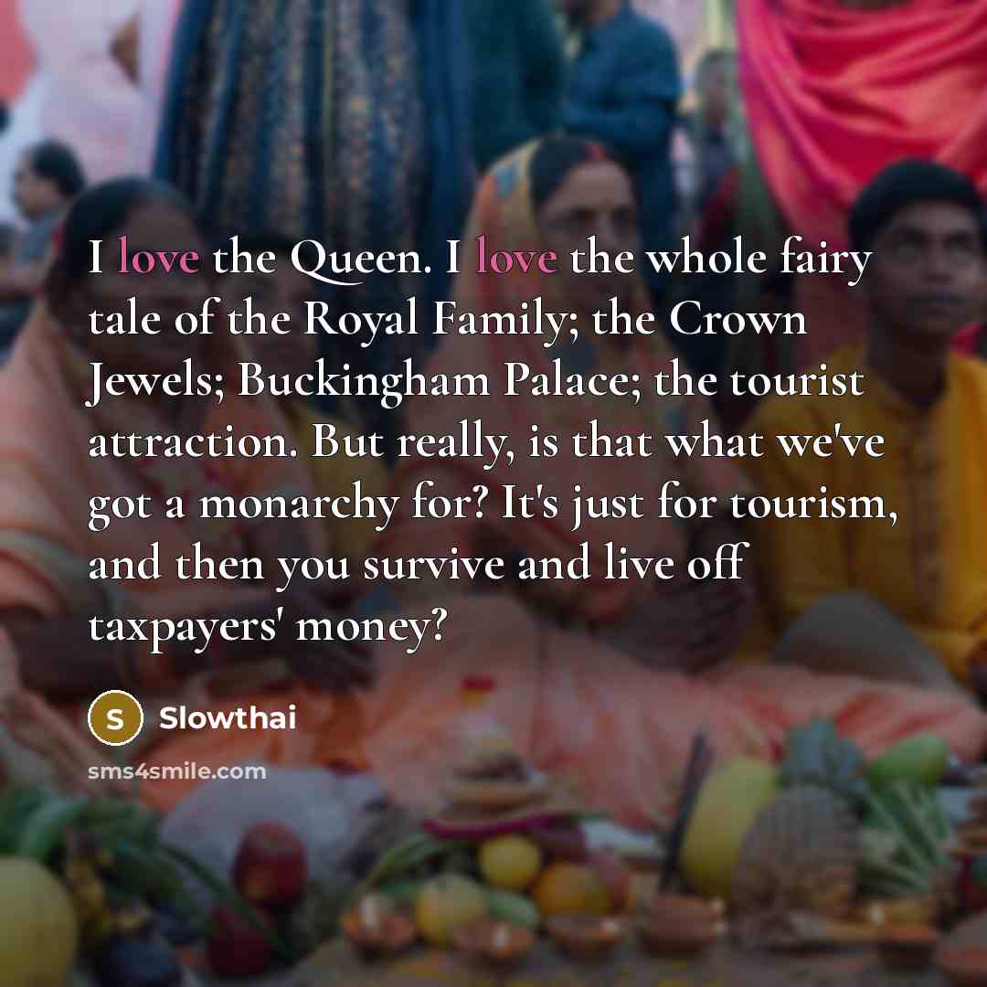 “I love the Queen. I love the whole fairy tale…” quote by Slowthai