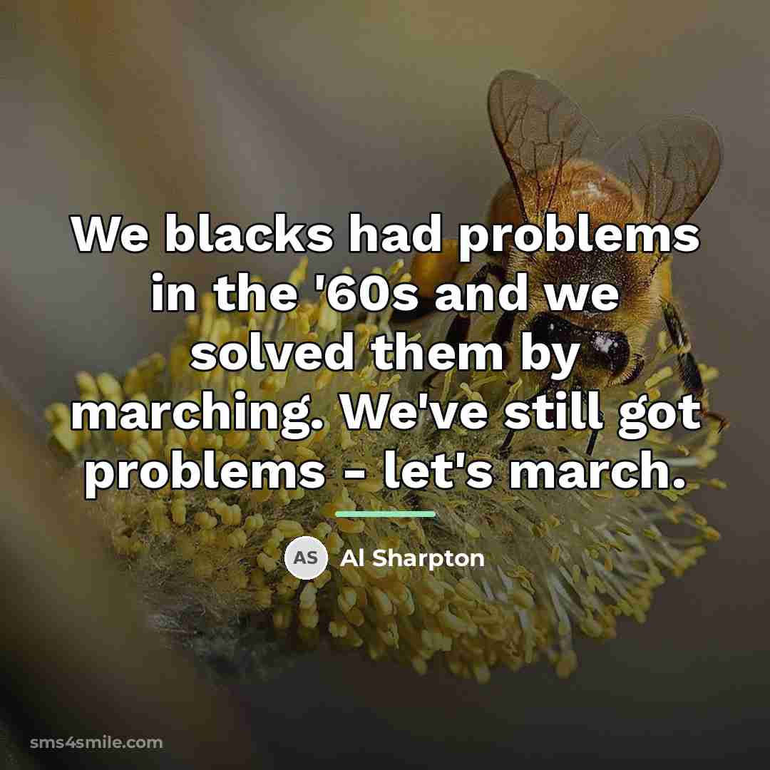“We blacks had problems in the '60s and we solved…” quote by Al Sharpton