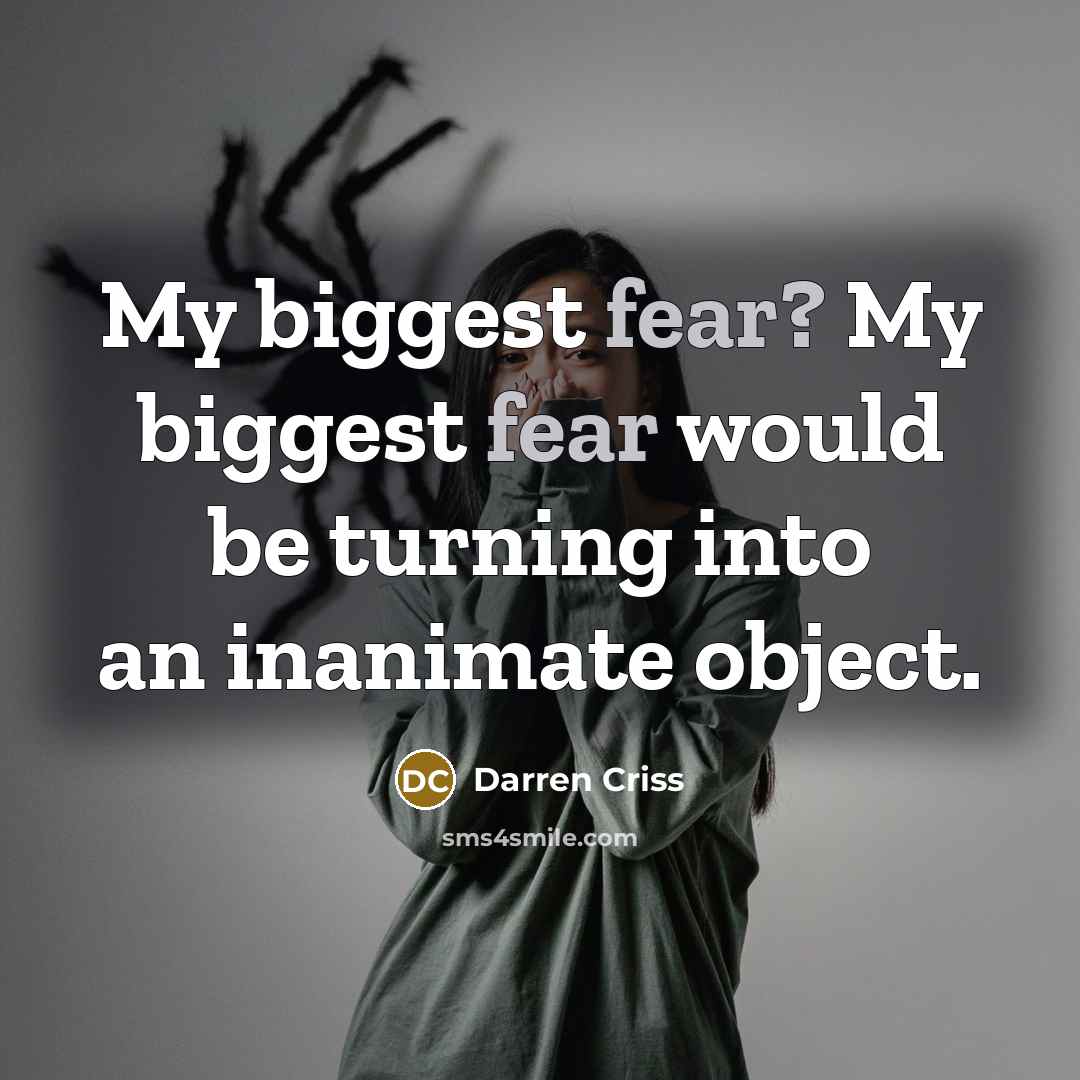 “My biggest fear? My biggest fear would be turning into…” quote by Darren Criss