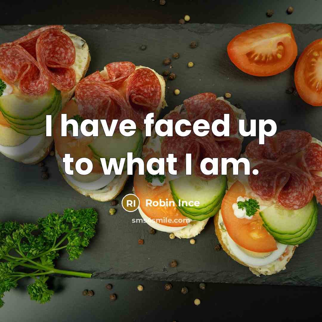 “I have faced up to what I am.…” quote by Robin Ince