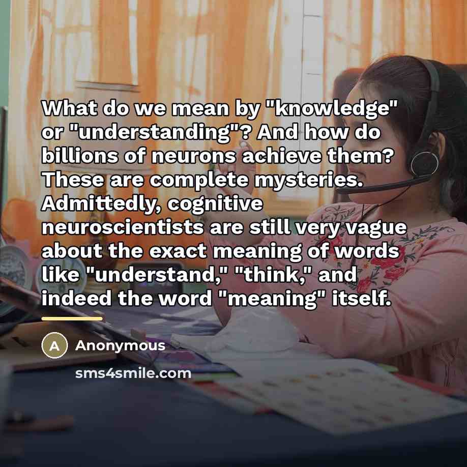 “What do we mean by "knowledge" or "understanding"? And how…” quote by Anonymous