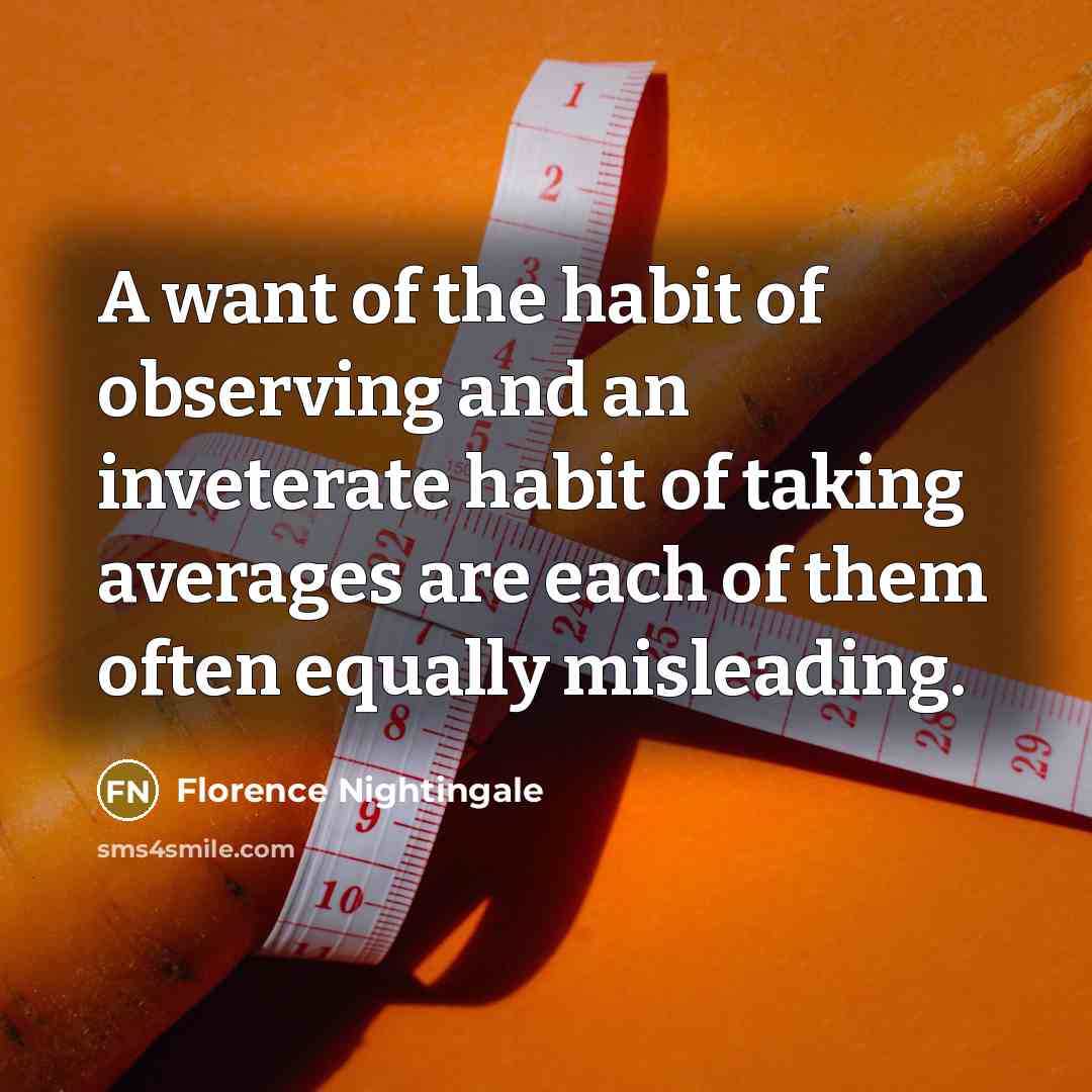 “A want of the habit of observing and an inveterate…” quote by Florence Nightingale