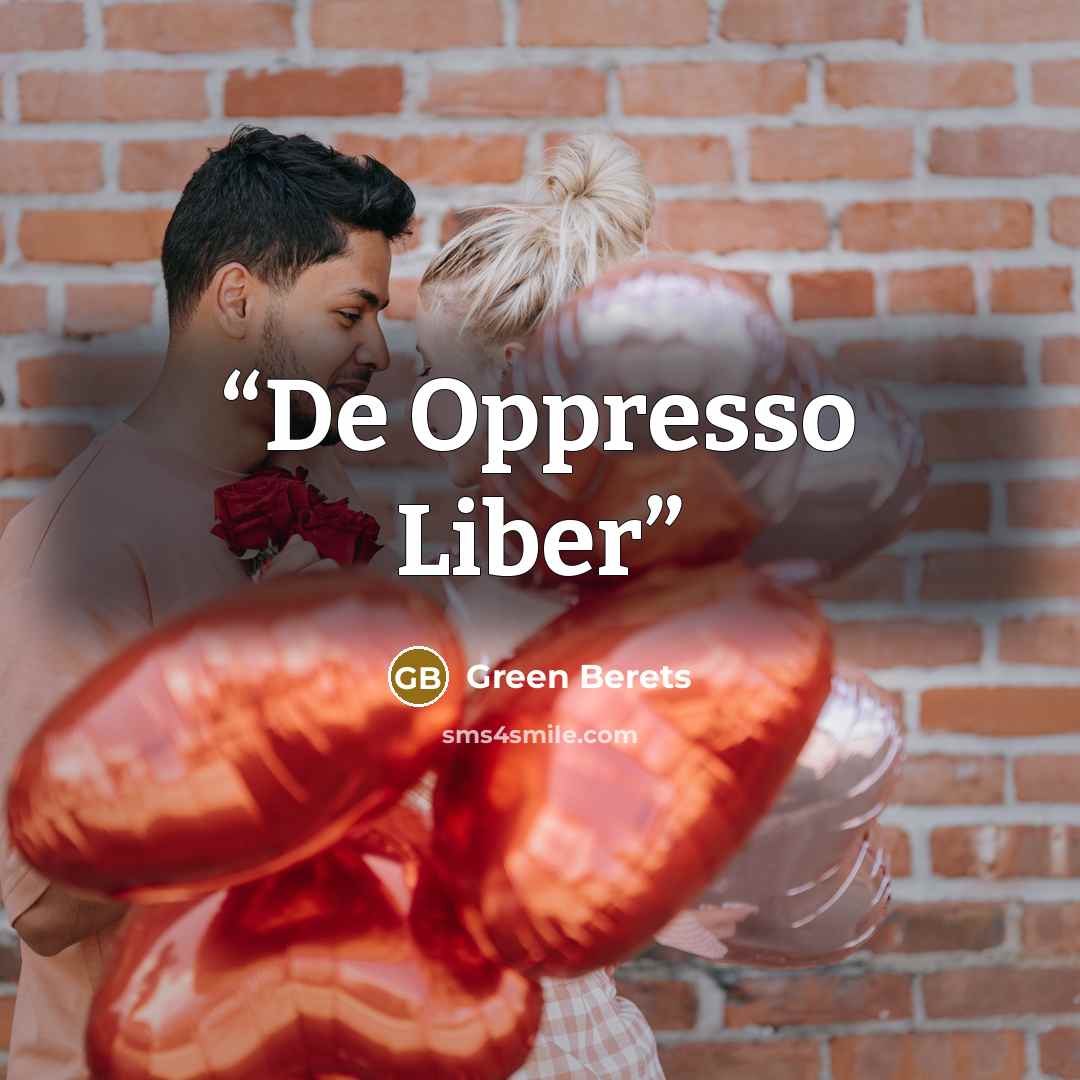 “De Oppresso Liber” quote by Green Berets