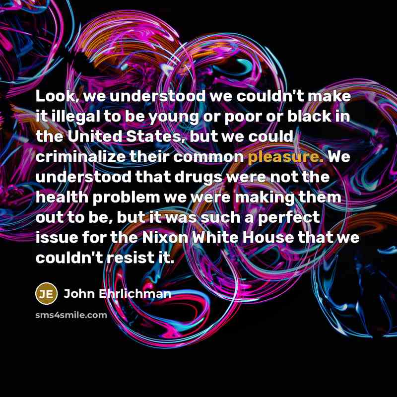 “Look, we understood we couldn't make it illegal to be…” quote by John Ehrlichman