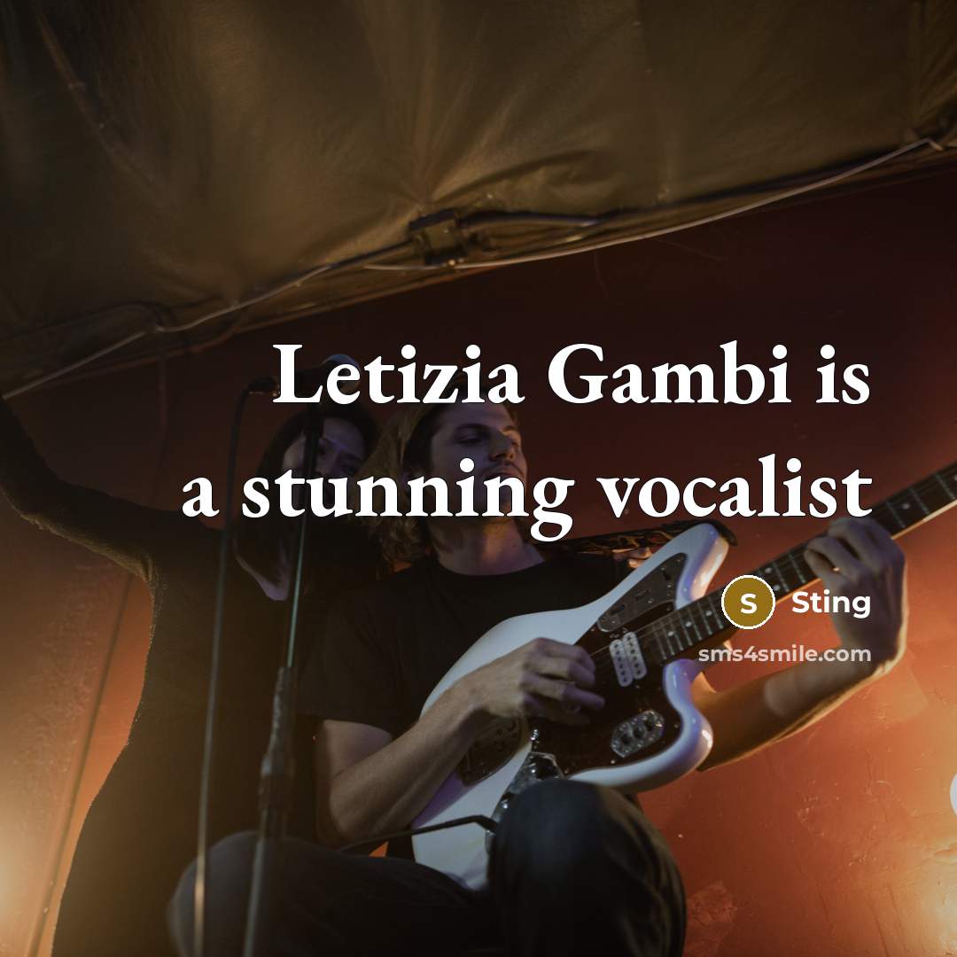 “Letizia Gambi is a stunning vocalist…” quote by Sting