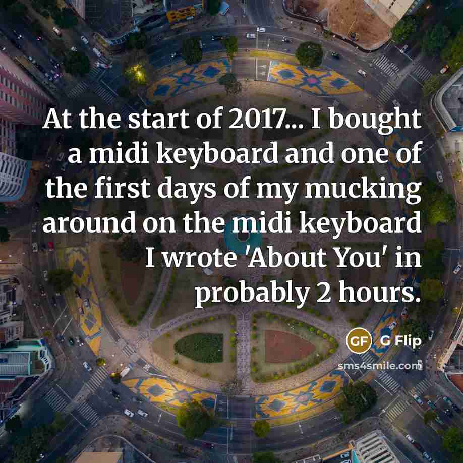 “At the start of 2017... I bought a midi keyboard…” quote by G Flip