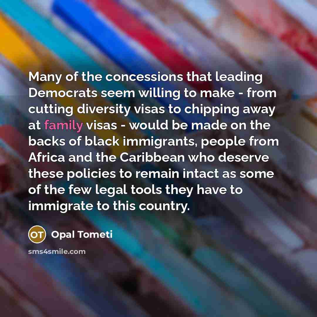 “Many of the concessions that leading Democrats seem willing to…” quote by Opal Tometi