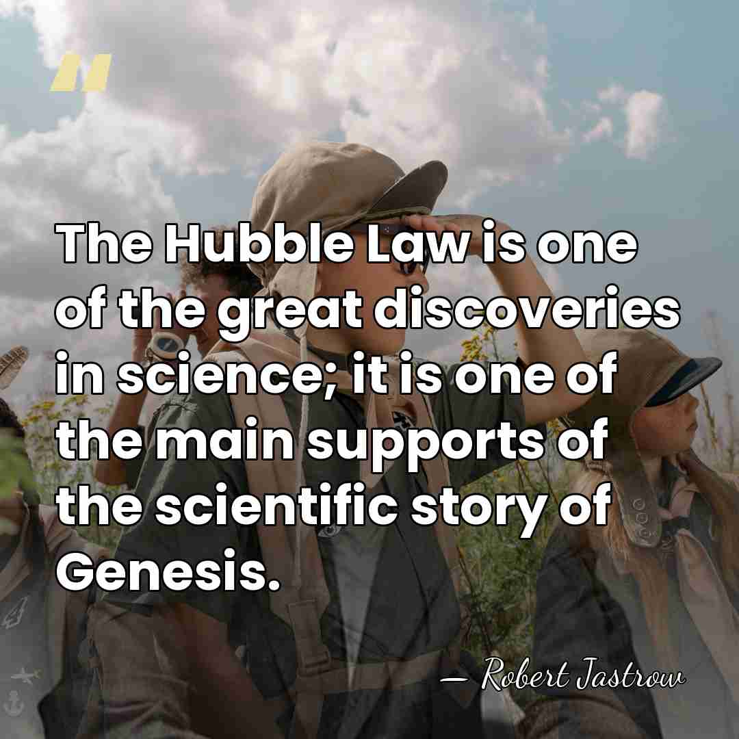 The Hubble Law is one of the great discoveries in science; it&hellip; - Robert Jastrow