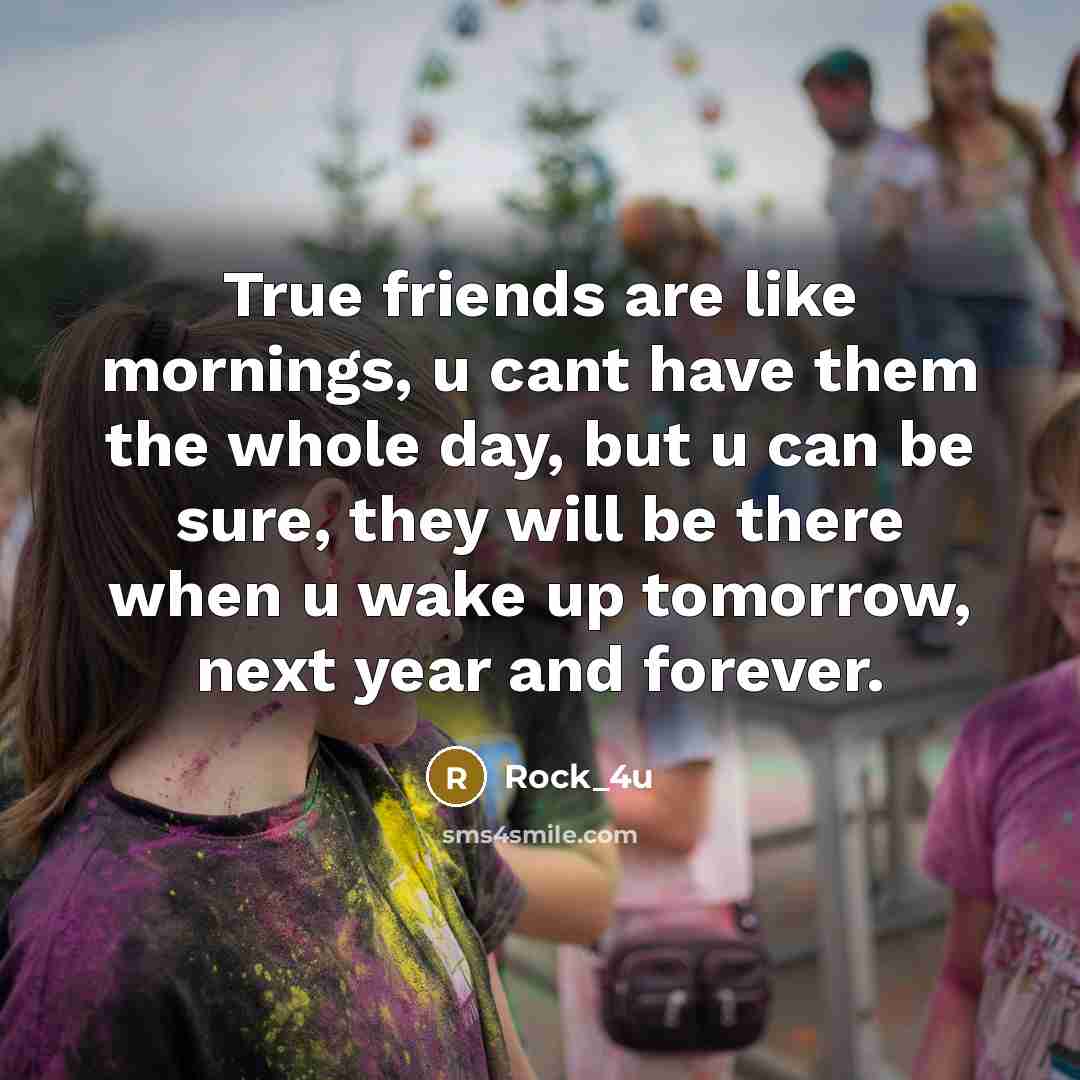 “True friends are like mornings, u cant have them the…” quote by Rock_4u