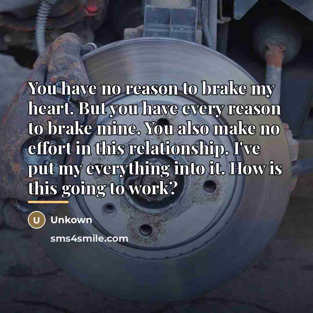“You have no reason to brake my heart. But you…” quote by Unkown