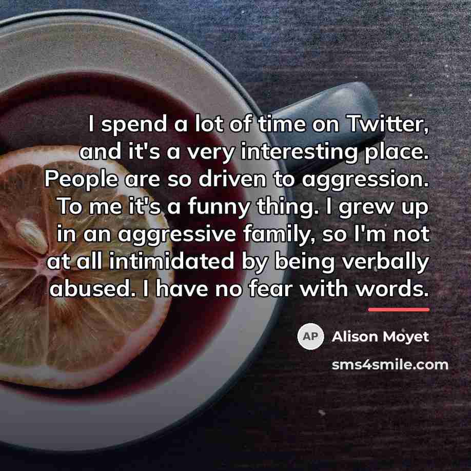 “I spend a lot of time on Twitter, and it's…” quote by Alison Moyet
