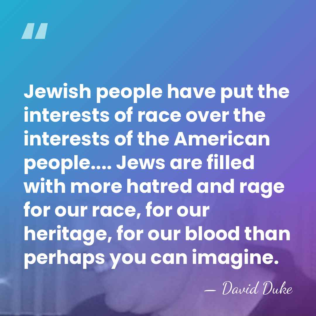 Jewish people have put the interests of race over the interests of&hellip; - David Duke