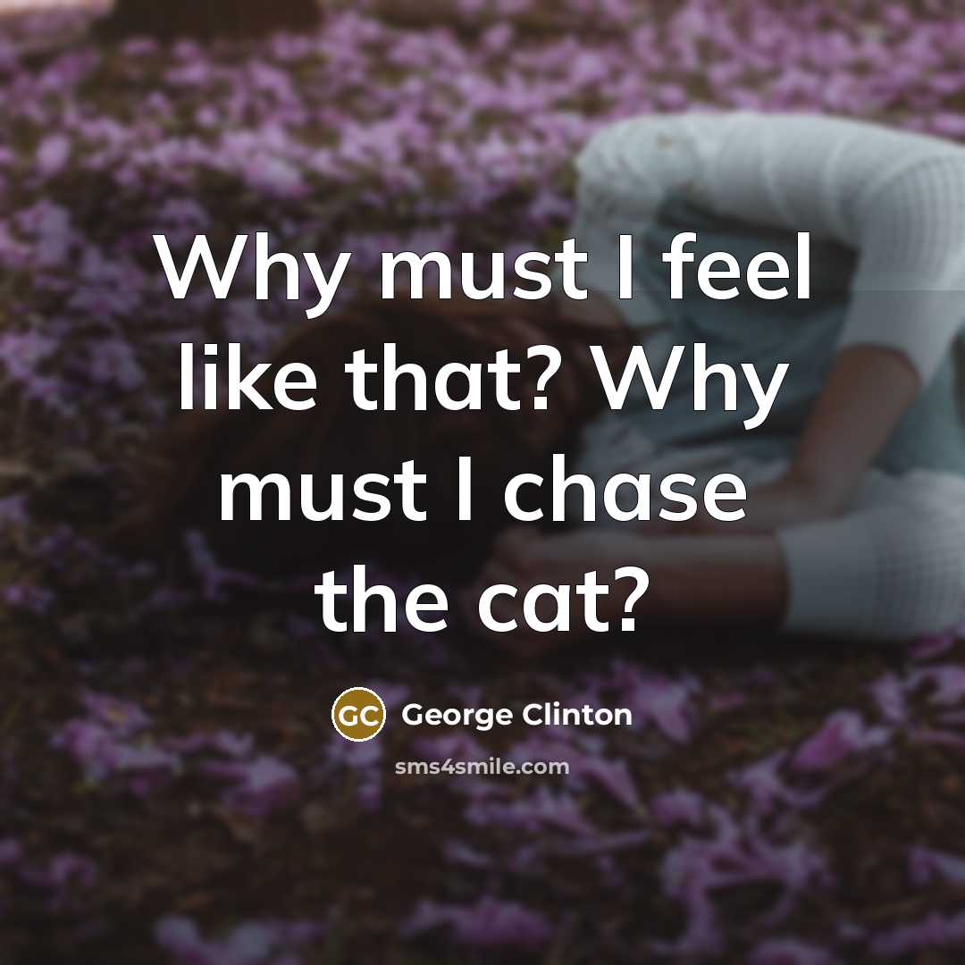 “Why must I feel like that? Why must I chase…” quote by George Clinton