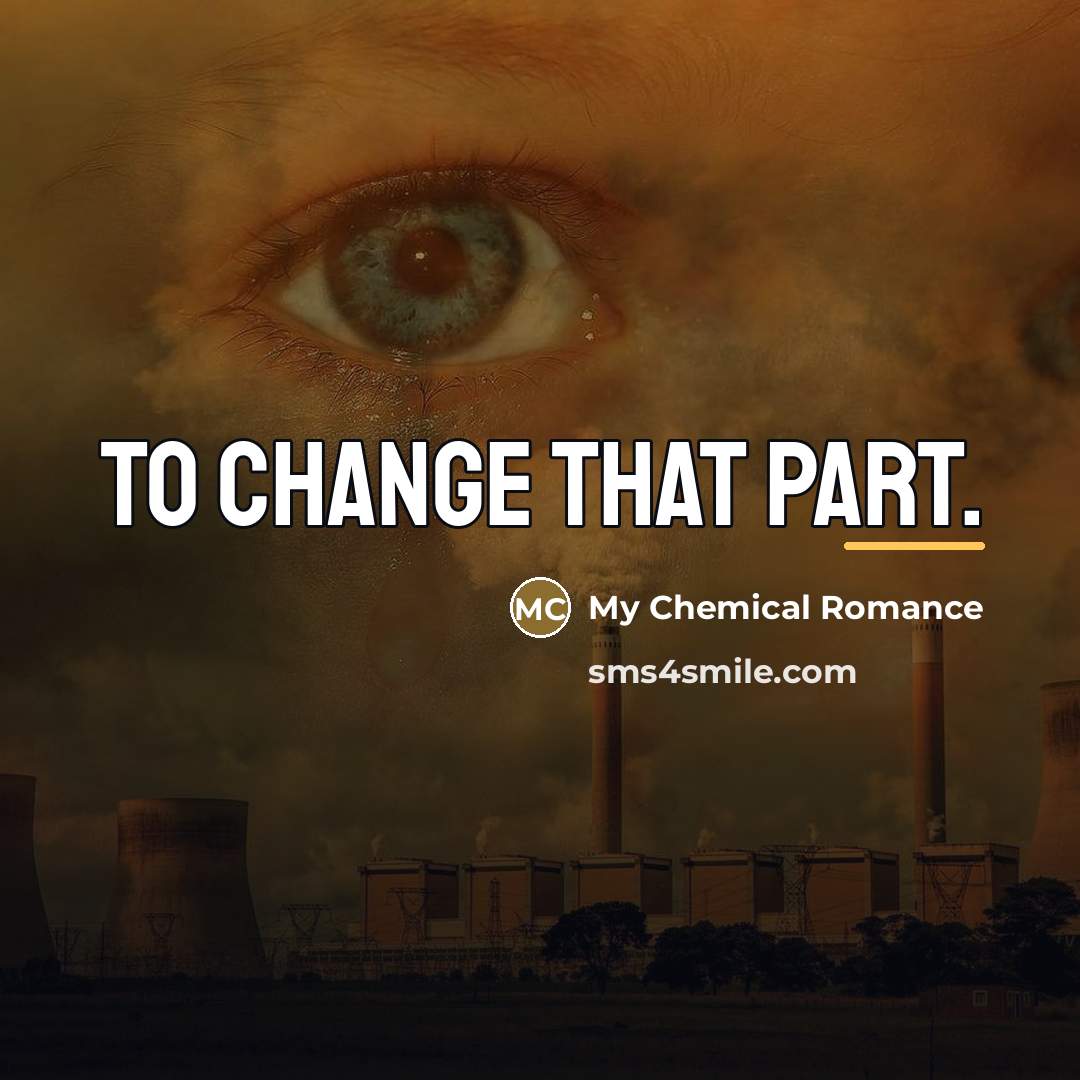 “To change that part.…” quote by My Chemical Romance