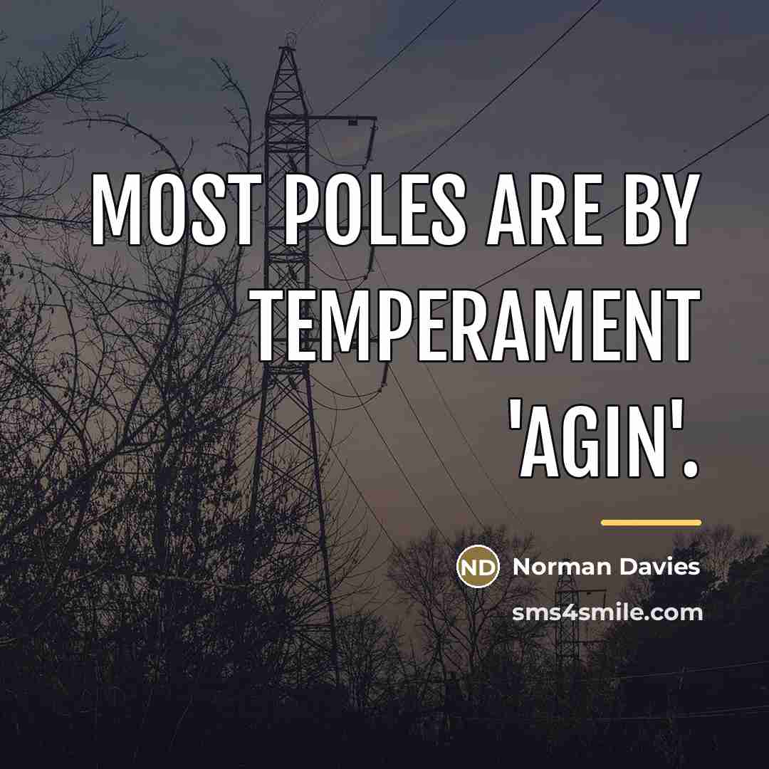 “Most Poles are by temperament 'agin'.…” quote by Norman Davies