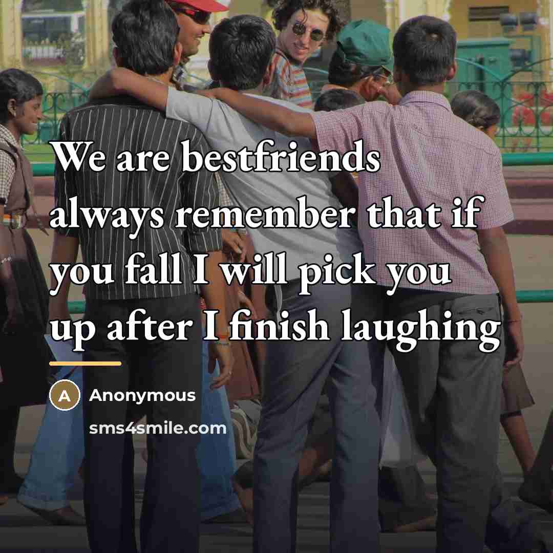 “We are bestfriends always remember that if you fall I…” quote by Anonymous