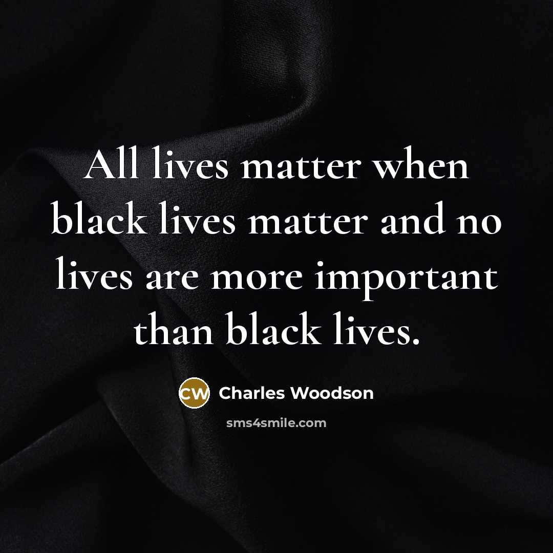 “All lives matter when black lives matter and no lives…” quote by Charles Woodson