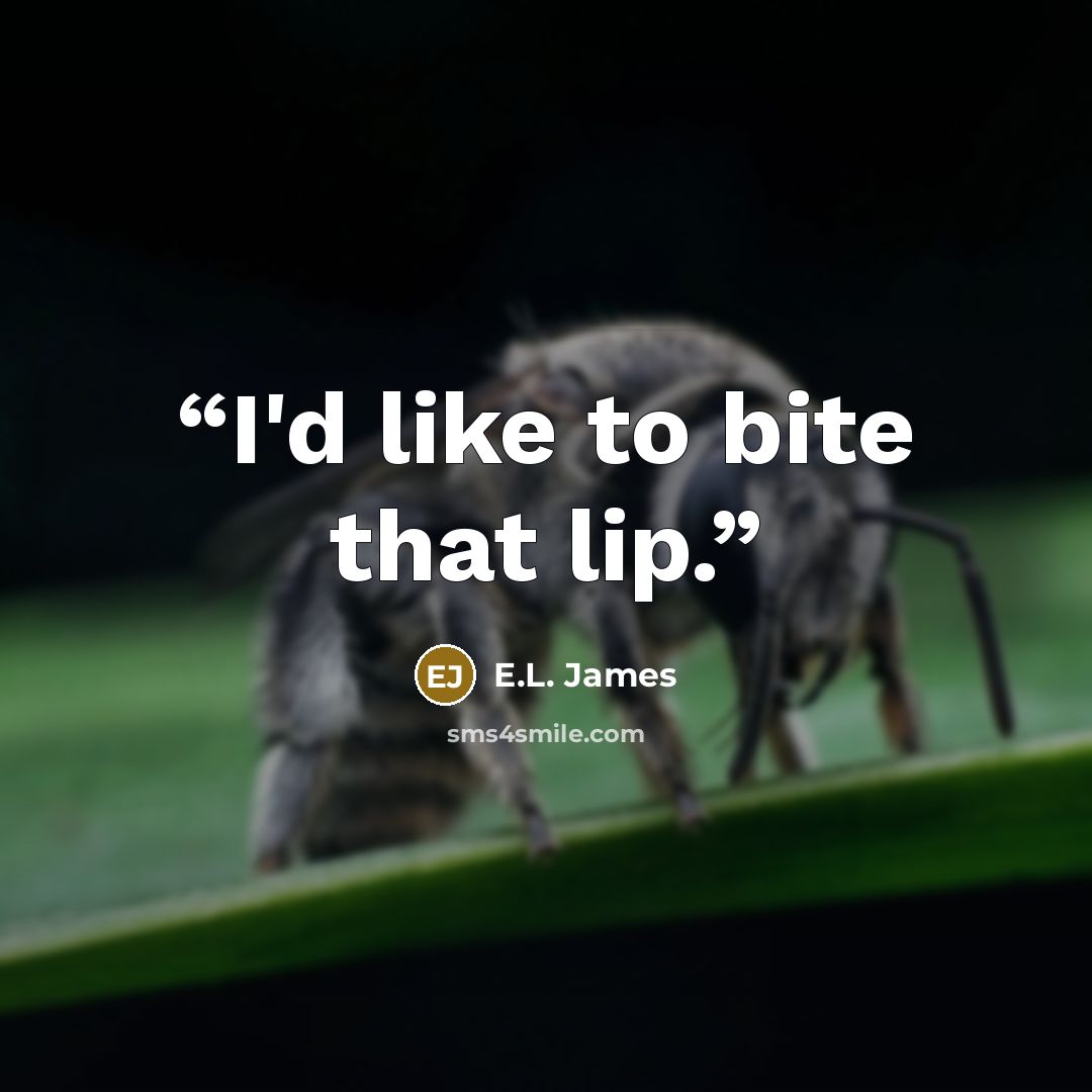 “I'd like to bite that lip.” quote by E.L. James