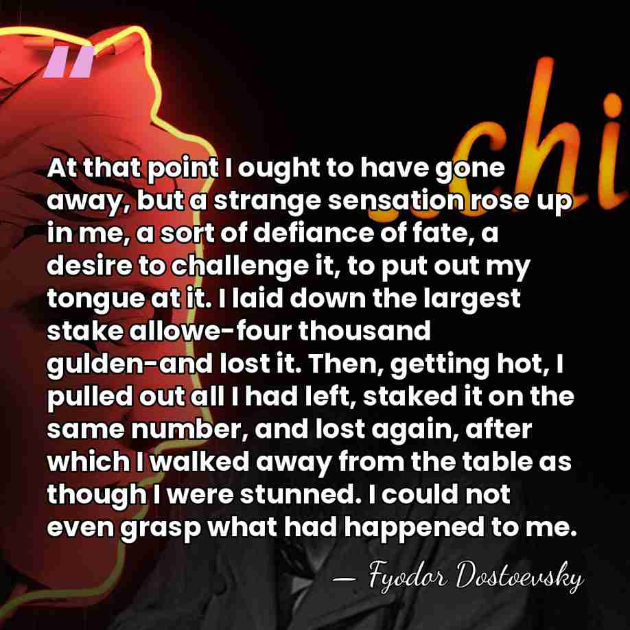 At that point I ought to have gone away, but a strange&hellip; - Fyodor Dostoevsky