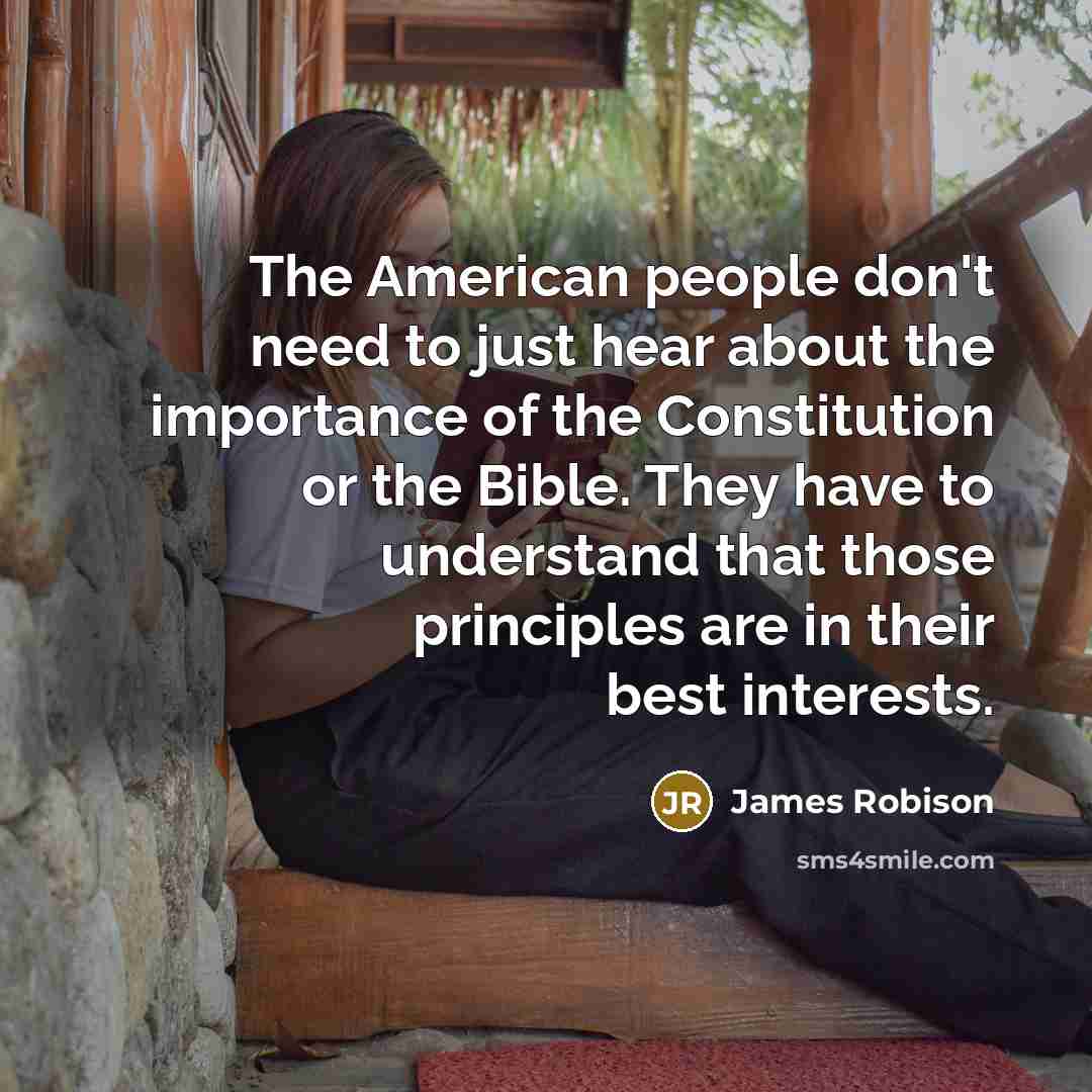 “The American people don't need to just hear about the…” quote by James Robison