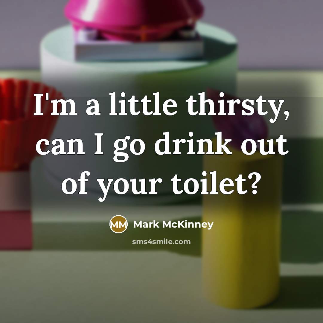 “I'm a little thirsty, can I go drink out of…” quote by Mark McKinney
