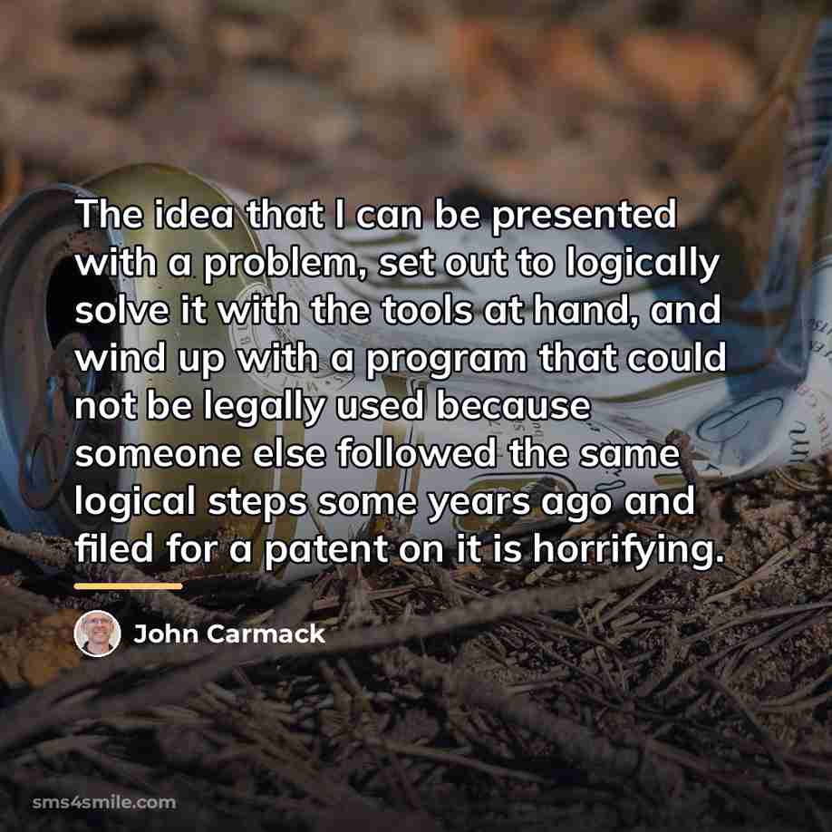 “The idea that I can be presented with a problem,…” quote by John Carmack