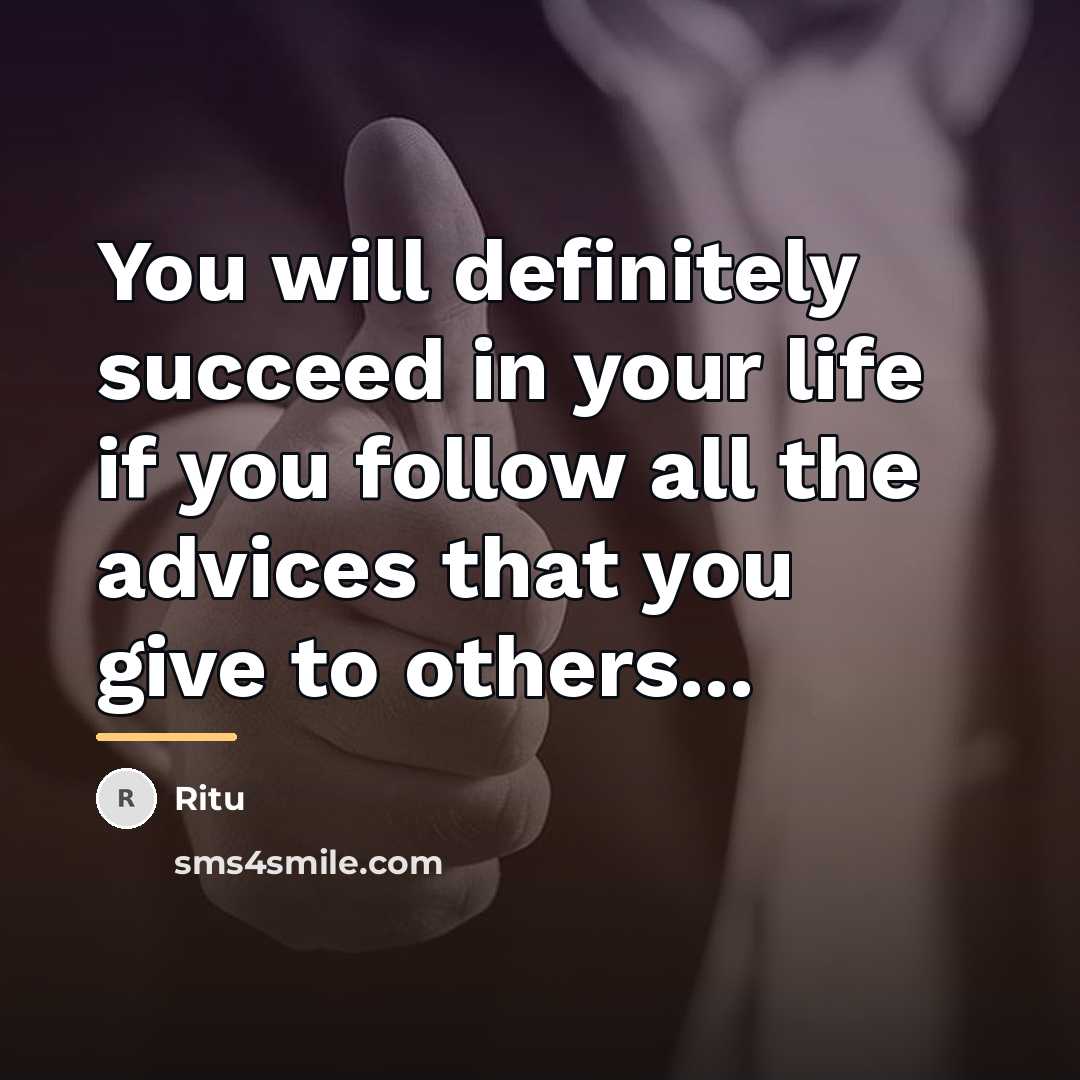 “You will definitely succeed in your life if you follow…” quote by Ritu