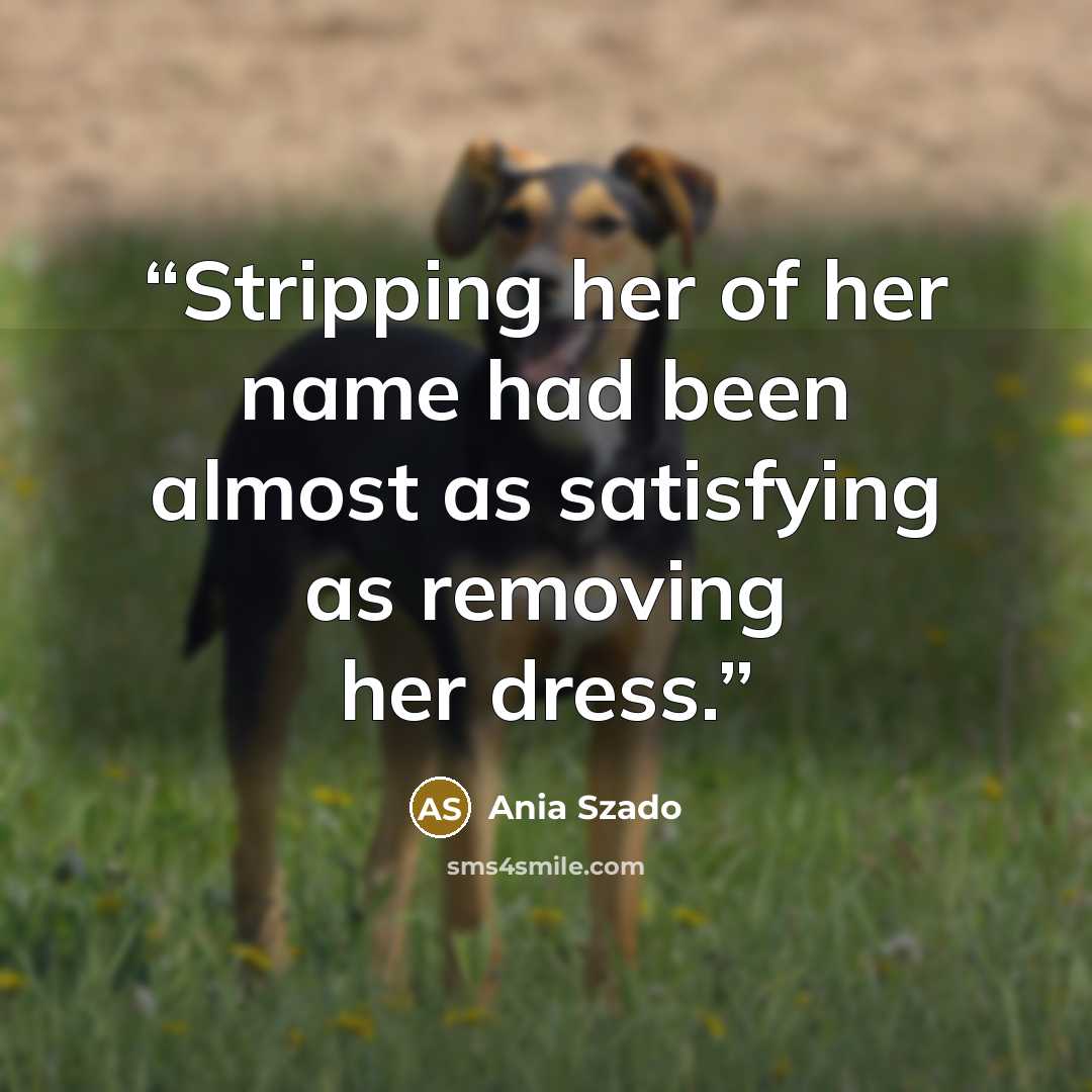 “Stripping her of her name had been almost as satisfying as removing her dress.” quote by Ania Szado
