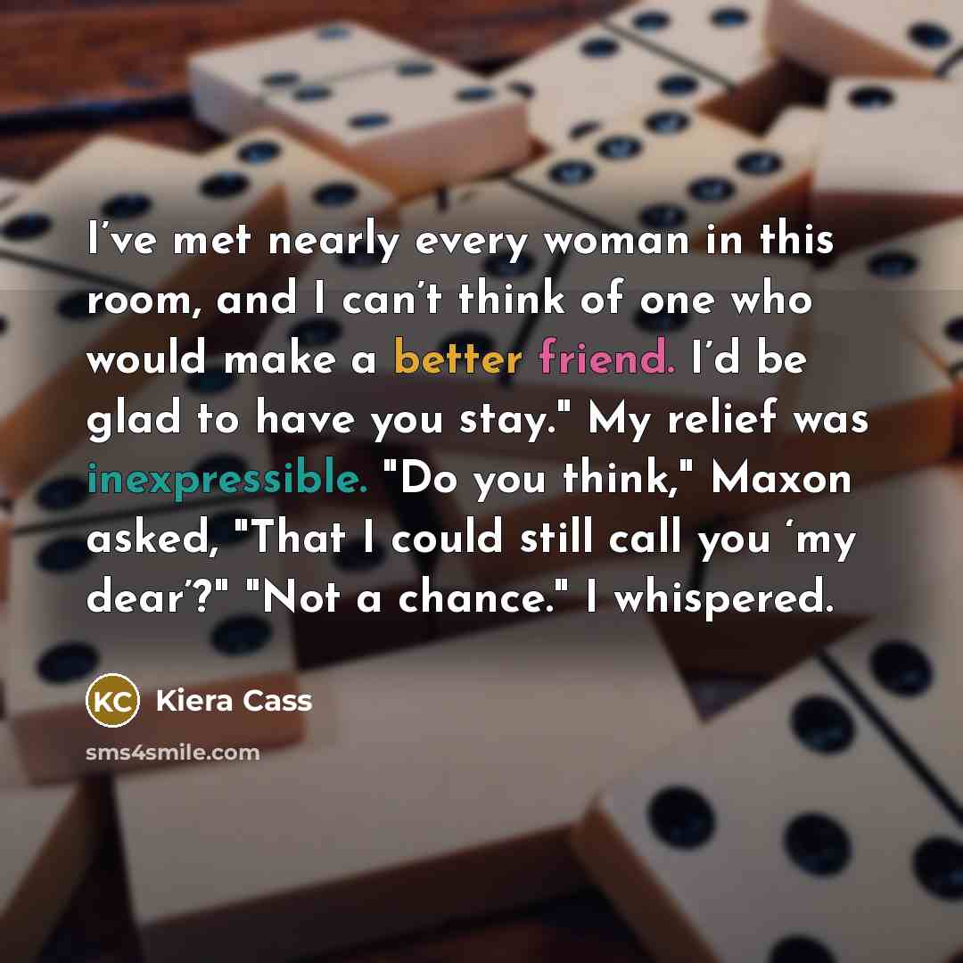 “I’ve met nearly every woman in this room, and I…” quote by Kiera Cass