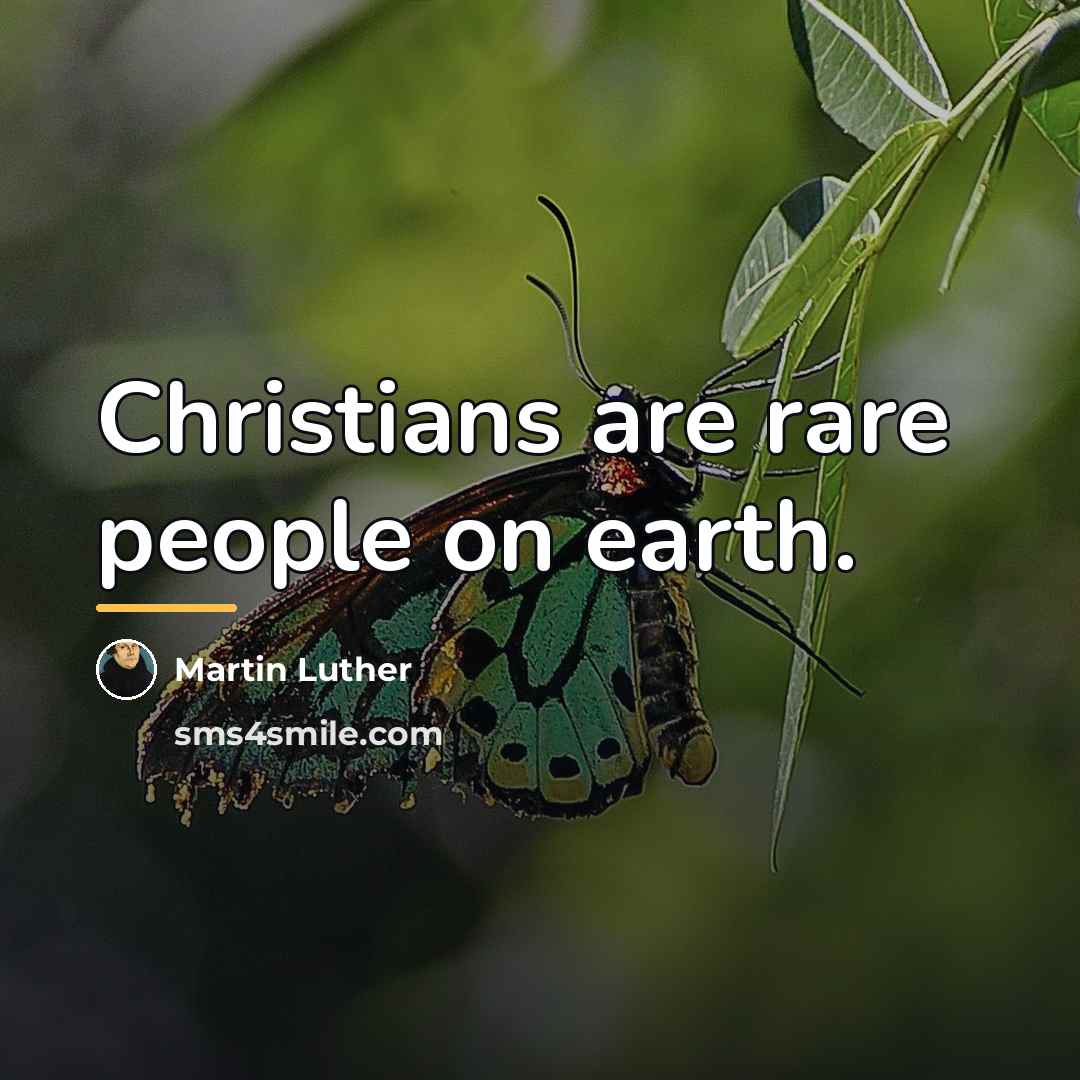 “Christians are rare people on earth.…” quote by Martin Luther