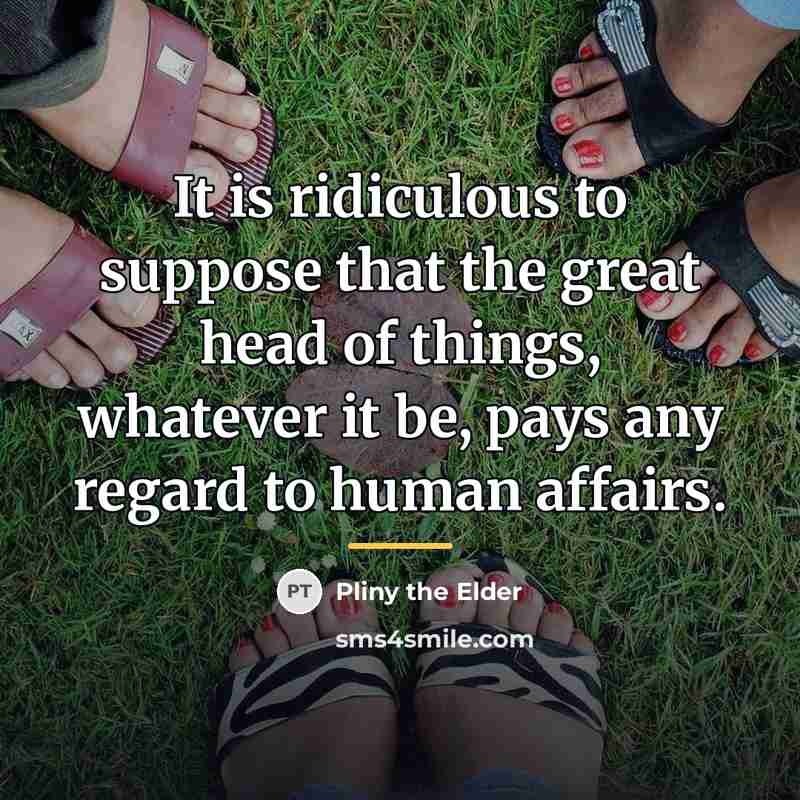 “It is ridiculous to suppose that the great head of…” quote by Pliny the Elder