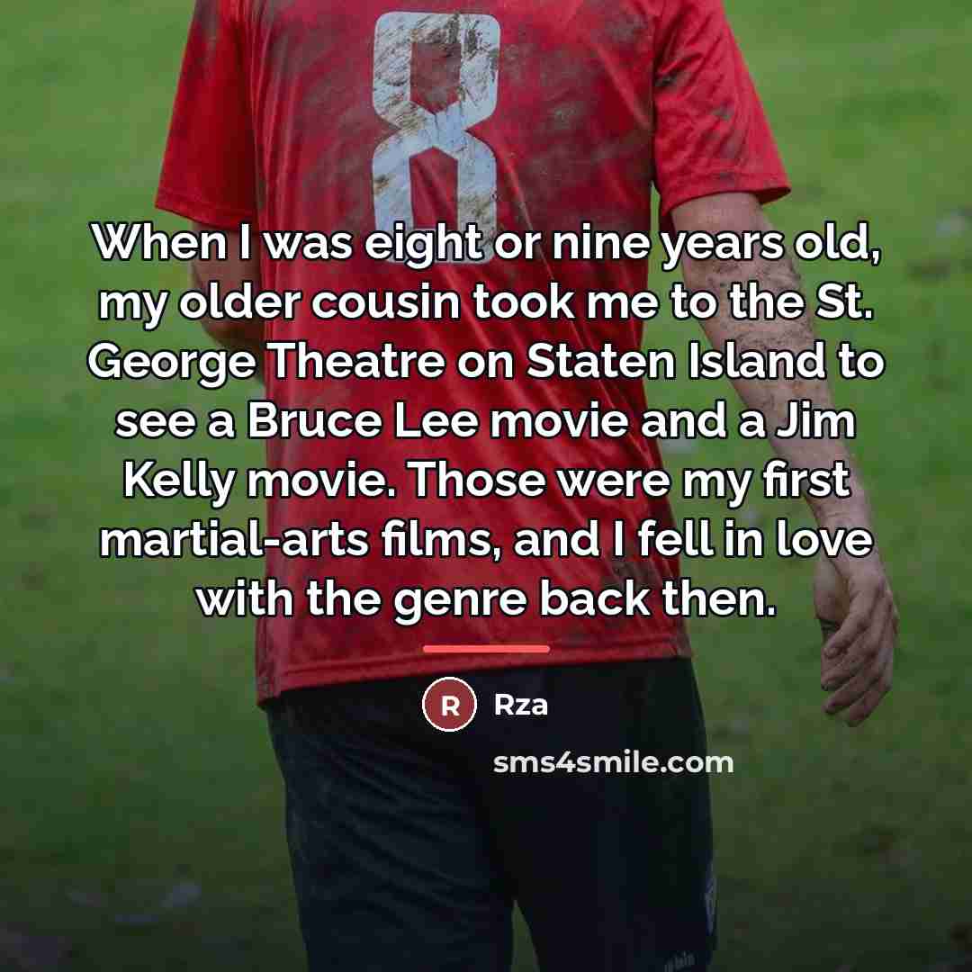 “When I was eight or nine years old, my older…” quote by Rza