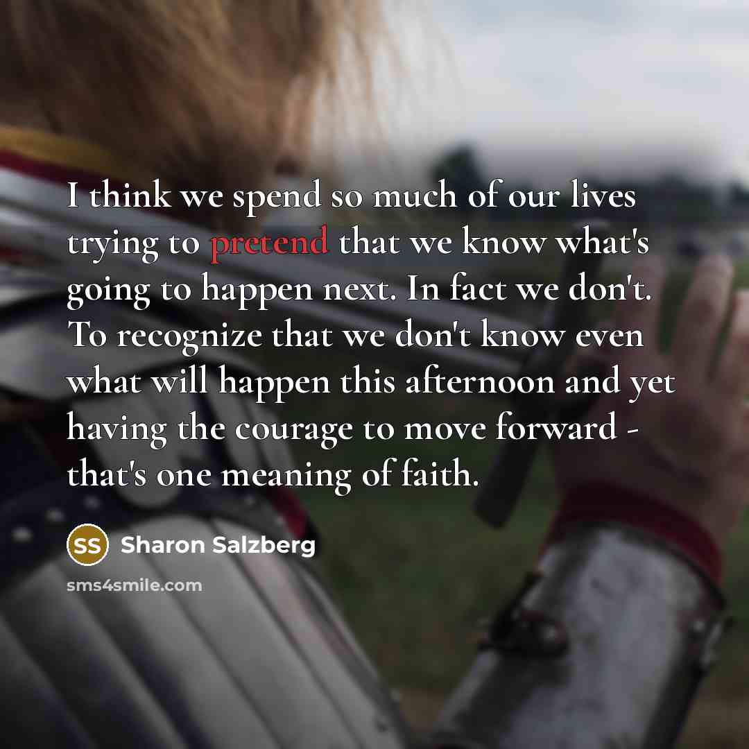 “I think we spend so much of our lives trying…” quote by Sharon Salzberg