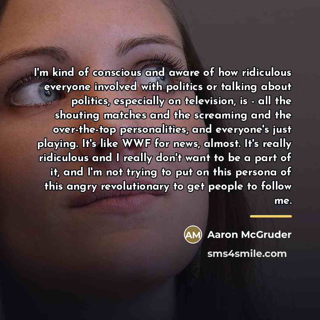 “I'm kind of conscious and aware of how ridiculous everyone…” quote by Aaron McGruder