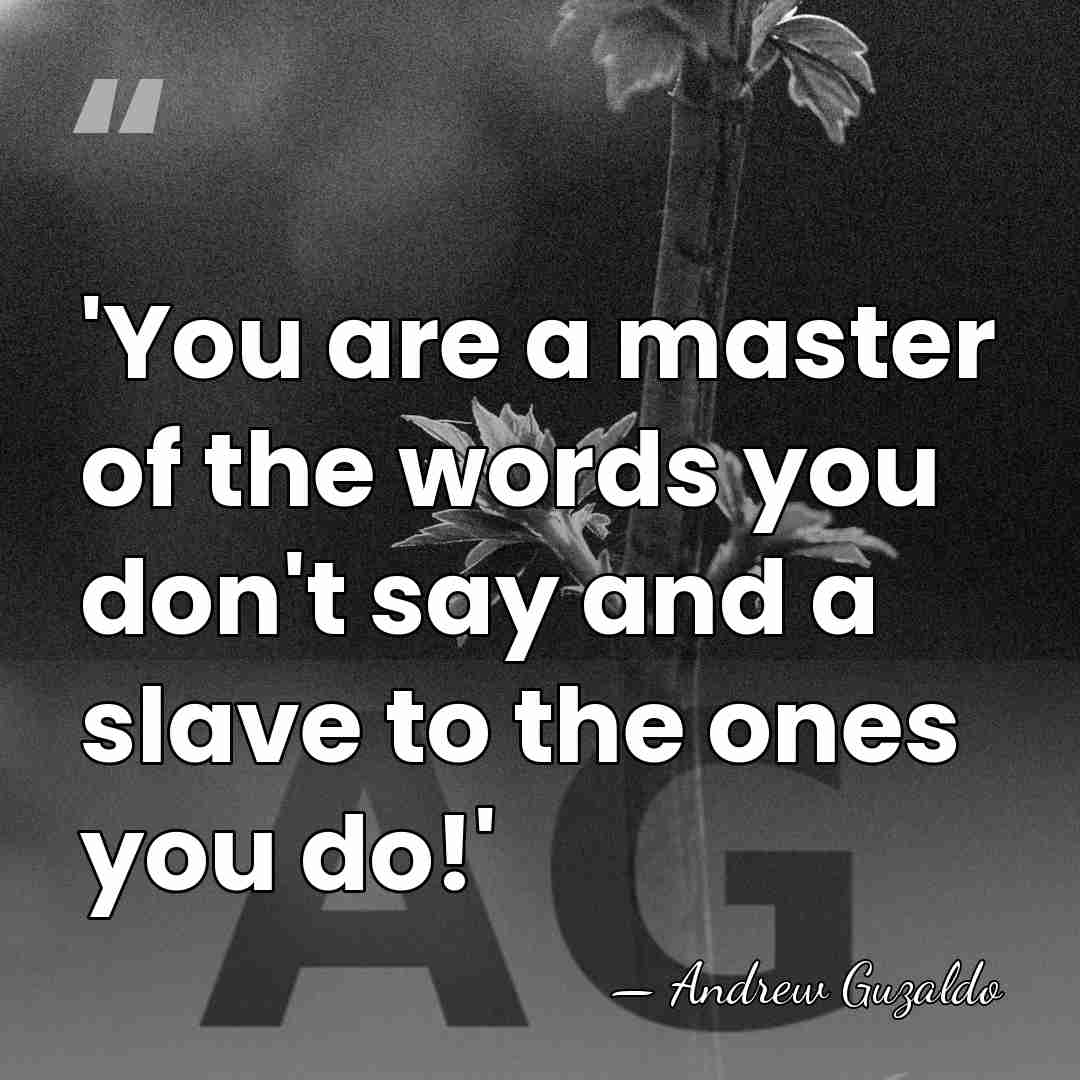 'You are a master of the words you don't say and a&hellip; - Andrew Guzaldo