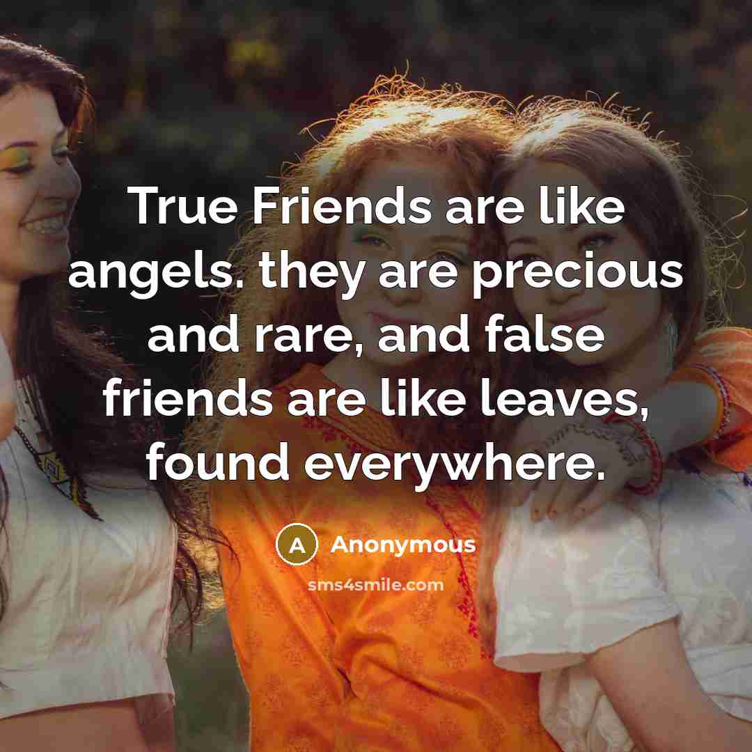 “True Friends are like angels. they are precious and rare,…” quote by Anonymous