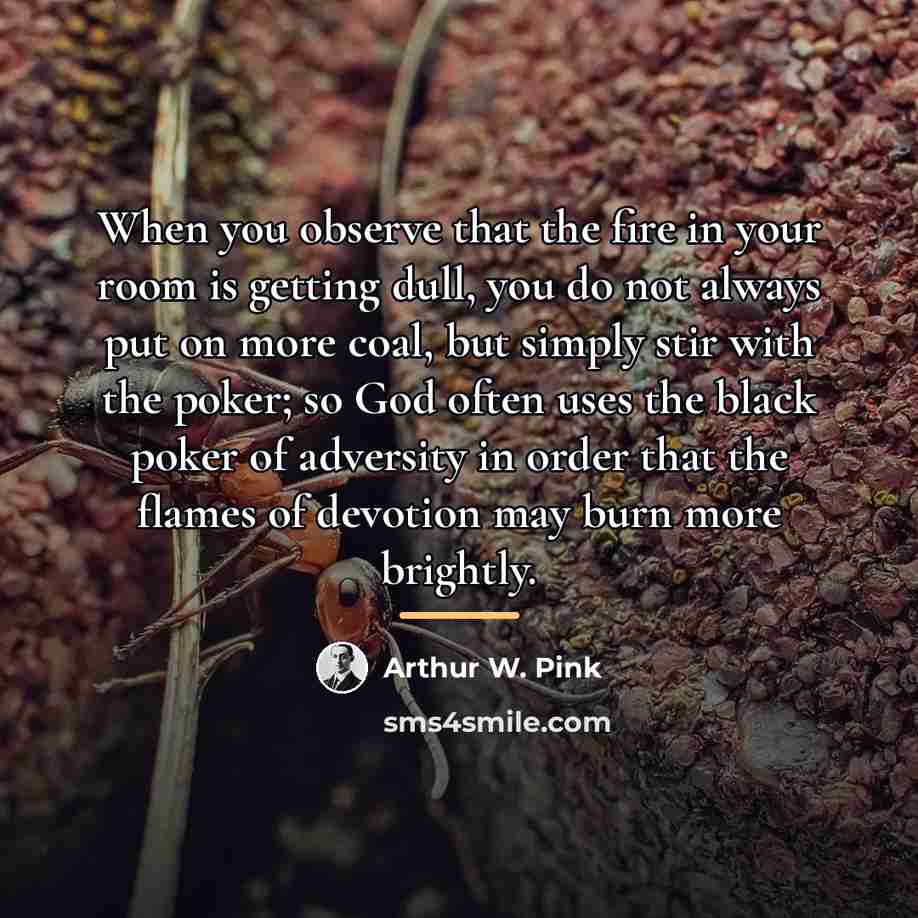 “When you observe that the fire in your room is…” quote by Arthur W. Pink