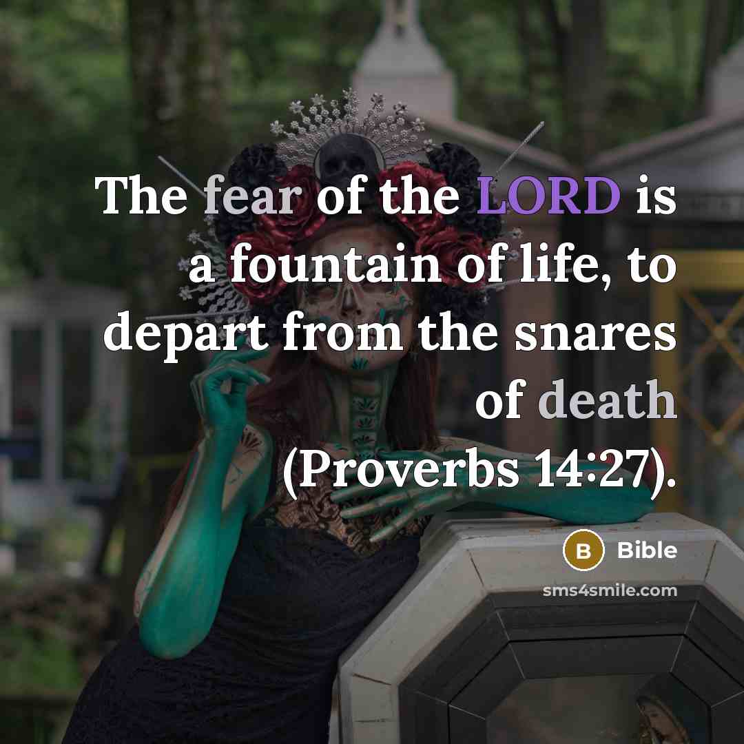 “The fear of the LORD is a fountain of life,…” quote by Bible