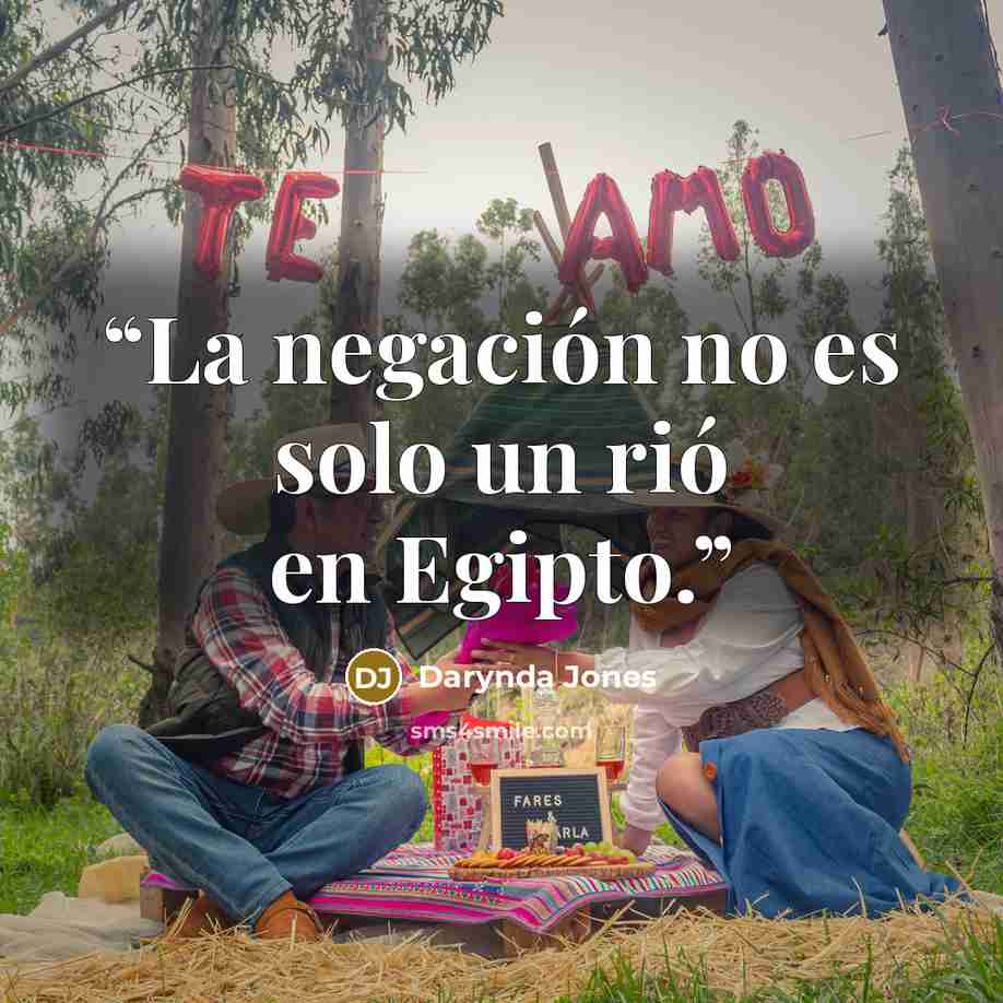 “La negación no es solo un rió en Egipto.” quote by Darynda Jones