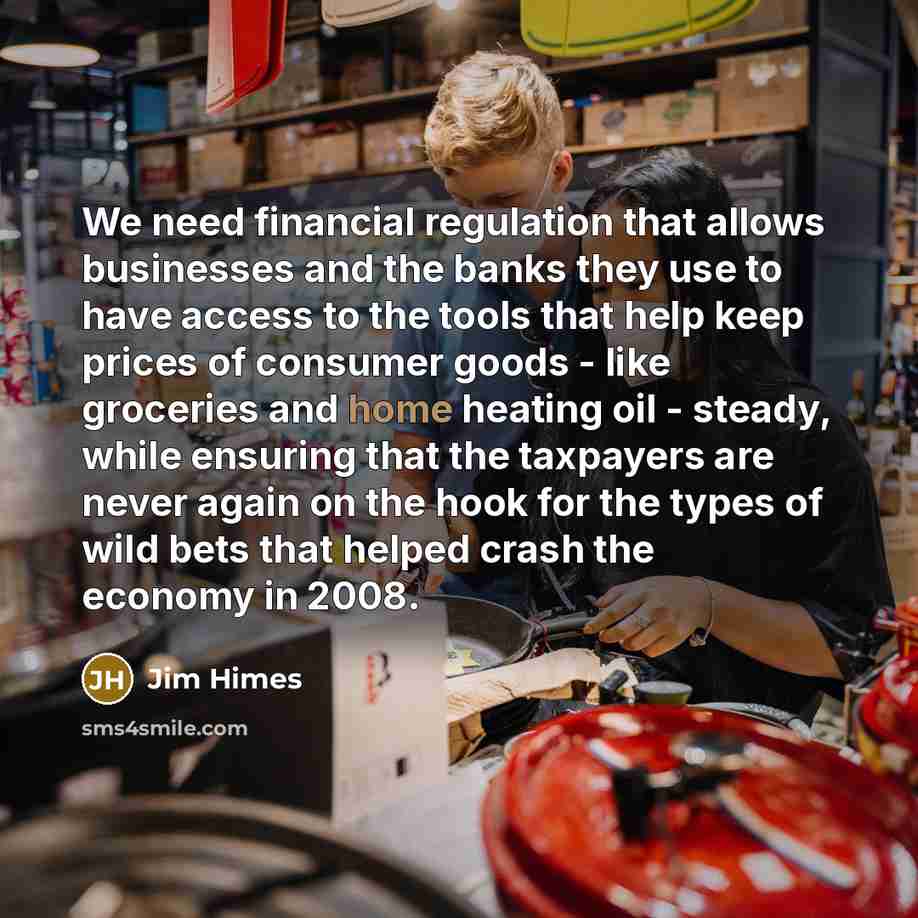 “We need financial regulation that allows businesses and the banks…” quote by Jim Himes