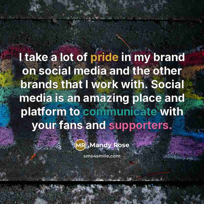 “I take a lot of pride in my brand on…” quote by Mandy Rose