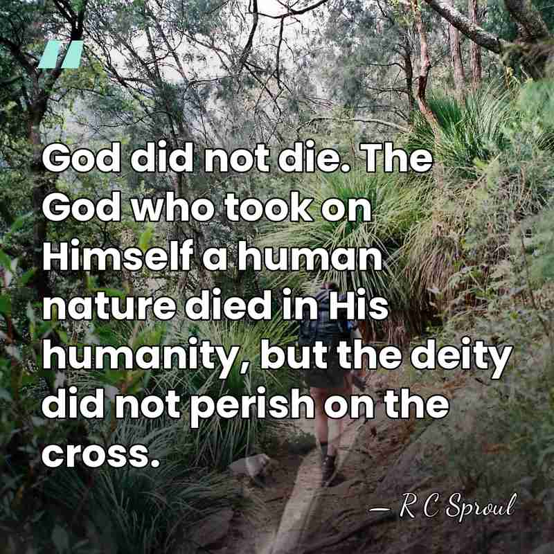 God did not die. The God who took on Himself a human&hellip; - R C Sproul