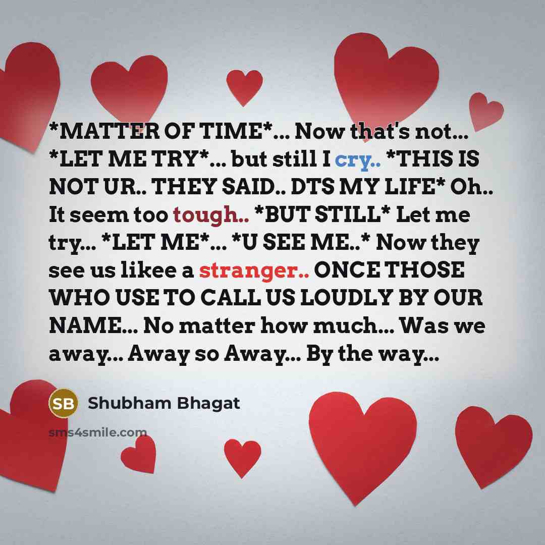 “*MATTER OF TIME*... Now that's not... *LET ME TRY*... but…” quote by Shubham Bhagat